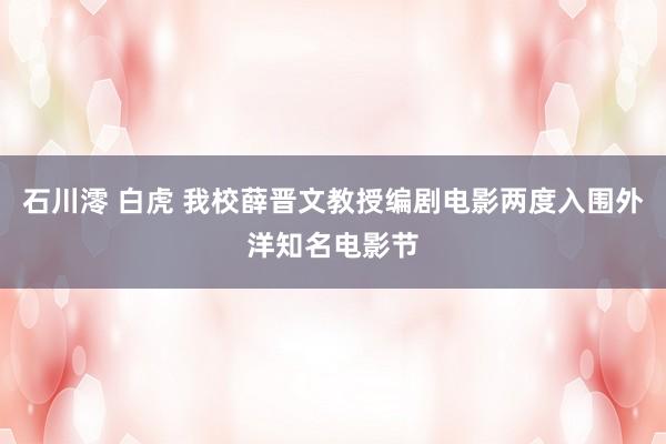 石川澪 白虎 我校薛晋文教授编剧电影两度入围外洋知名电影节